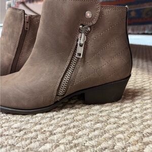 Madden Girl Taupe Quilted Ankle Booties